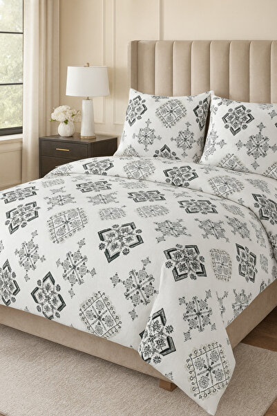 Loova Σετ ρούχων Neresim διπλό 100% Βαμβάκι τεμάχια με σχέδιο σταυροβελονιάς ...