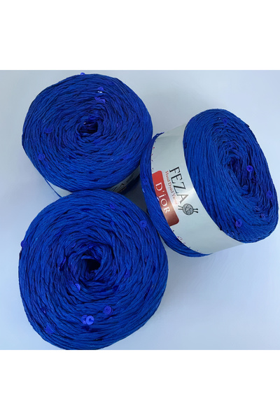 FEZA GROUP Dior Fantezi Pullu El Örgü İpliği, 100 gr, 310 m (1 Adet)