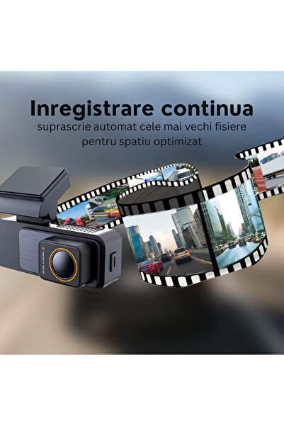 LEDASSE Camera Auto DVR Duala 4K Ultra HD LEDASSE®, WiFi, GPS, Vedere Nocturna