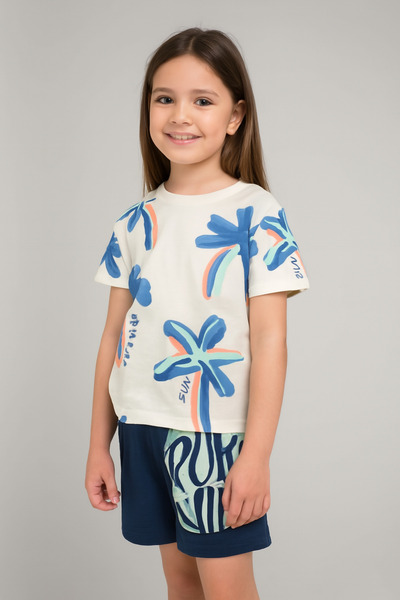 MODA Pura Vida Printed Children's Set (2 Pieces) – T-Shirt and Shorts