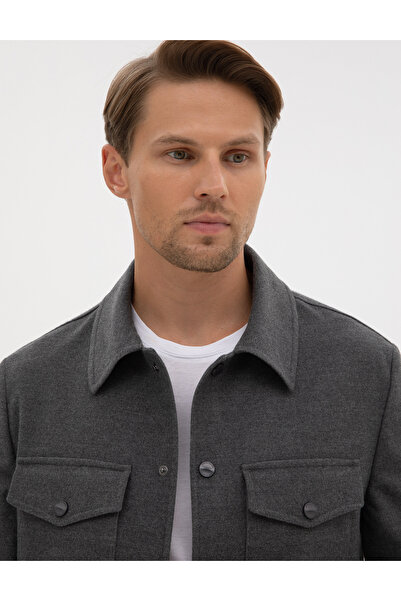 Pierre Cardin Füme Regular Fit Gömlek Ceket 50316741-VR058