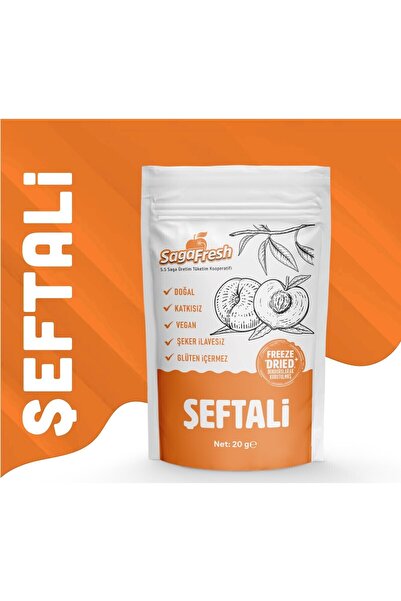 SagaFresh Dondurularak Kurutulmuş Şeftali Dilimleri 20g