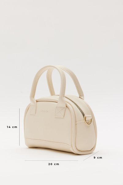 Shanta Cream D26 Daily Women's Hand and Shoulder Bag with Single Zipper Compartment and Adjustable Long Strap Detail