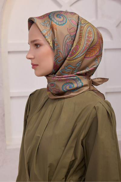 Belli % 100 Twill İpek Eşarp 4207DTM 01
