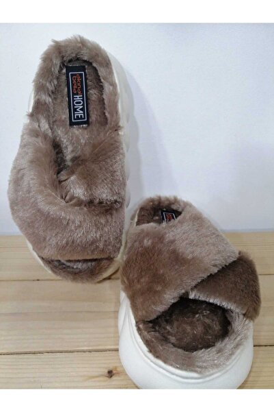 Akınal Bella ÇAPRAZ BANTLI RAHAT YUMUŞAK TABANLI TÜYLÜ ŞIK EV KIŞ TERLİĞİ