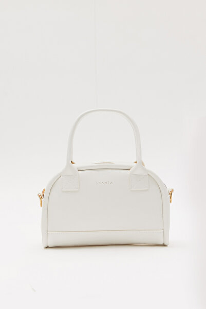 Shanta  Beyaz D26 Tek Fermuar Bölmeli, Ayarlanabilir Uzun Askı Detaylı Günlük Kadın El ve Omuz Çantası