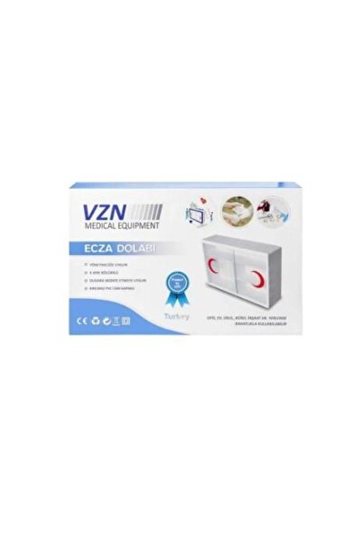 VZN Ecza Dolabı kırılmaz pvc cam kapaklı müfredata uygun