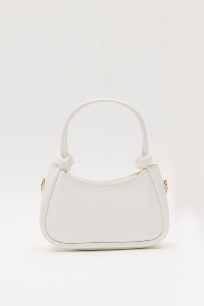 Shanta Beyaz D29 Bağlama Askılı Tek Fermuar Bölmeli Ayarlanabilir Askılı El v...