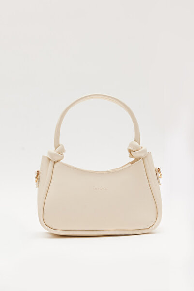 Shanta Κρέμα D29 Τσάντα μπαγκέτας με λουράκι με μονό διαμέρισμα με φερμουάρ κ...