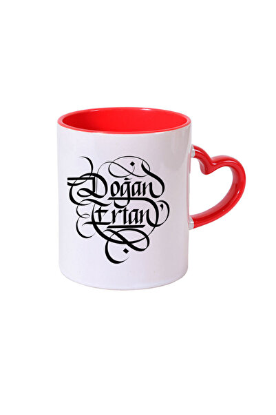 Güler Kaligrafi كوب مقبض على شكل قلب مكتوب عليه اسم فن الخط