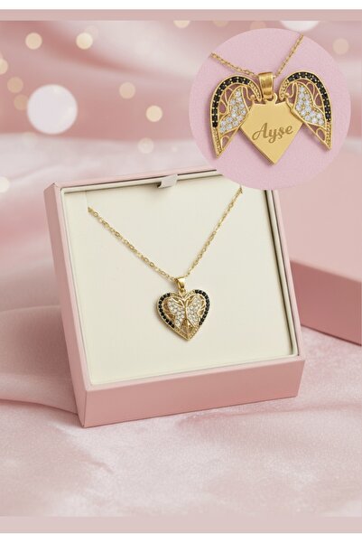 Seila Kalp Kelebek Kolye Kişiye Özel İsimli