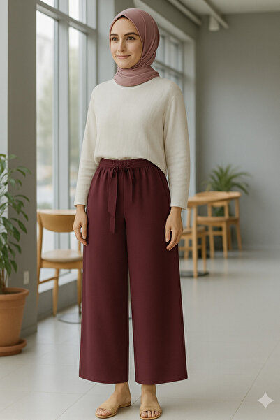 ECEYLÜL MODA SCUBA KREP BOLPAÇA KUŞAKLI PANTOLON(kısa süreliğine lansman fiyatı)