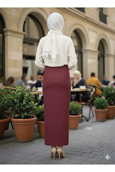 ECEYLÜL MODA Scuba Creepy Pen Skirt (93-94cm Length)(Short-Term Launch Price)