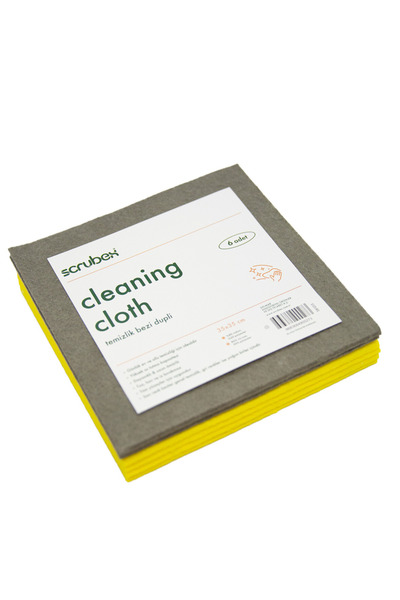 Scrubex قماش تنظيف دوبلاي 6 قطع (4 أصفر + 2 رمادي) SB1015
