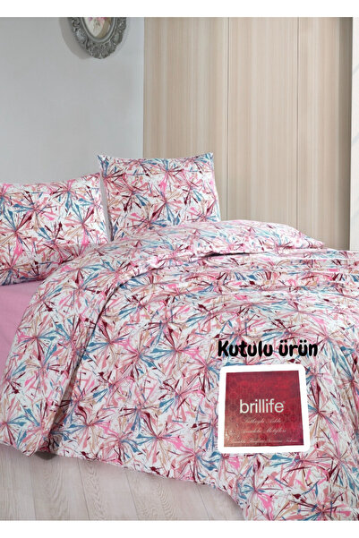 Brillife Kutulu pamuk çift kişilik nevresim takımı 4 parça