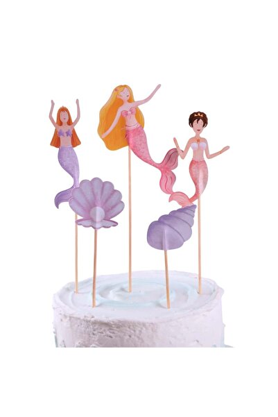 Forpus Kids Deniz Kızı Pasta Süsü İstiridye ve Deniz Kabuğu - Mermaid Cake To...