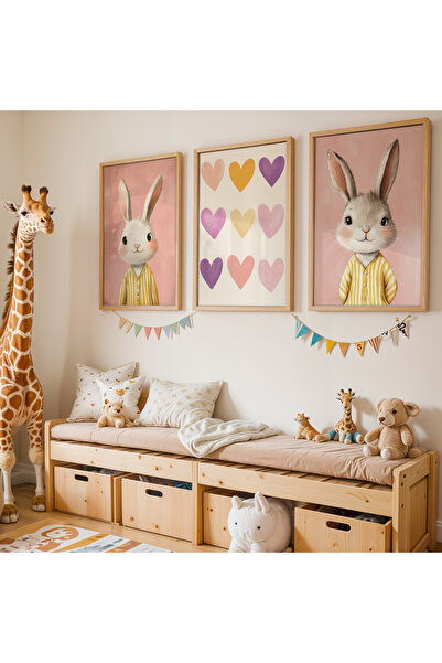 HİGUERA Σετ 3 τεμαχίων Rabbits and Hearts – Παιδικό Σετ ζωγραφικής με φυσικό ...