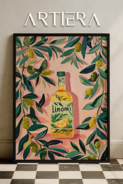 HİGUERA Lemons Μοντέρνο Μεσογειακό Ιταλικό Στιλ Τραπέζι Κουζίνας με Ξύλινο Πλ...