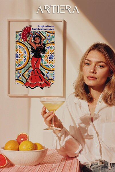 HİGUERA Μοντέρνα μεσογειακή ισπανική κουλτούρα ζωγραφική κουζίνας με ξύλινο π...