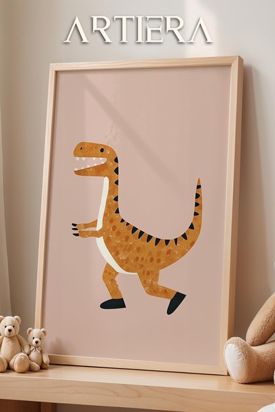 HİGUERA Διακόσμηση παιδικού δωματίου με θέμα το Running Dinosaur Powder με ξύ...