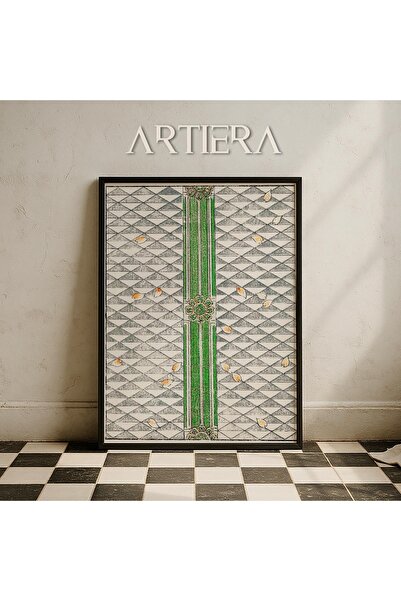 HİGUERA Μπαμπού Βοτανικά μοτίβα Vintage Japandi Art Ζωγραφική τοίχου με ξύλιν...