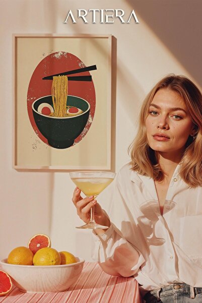 HİGUERA Ramen - Τραπέζι κουζίνας με ξύλινο πλαίσιο σε μοντέρνο ιαπωνικό στυλ,...