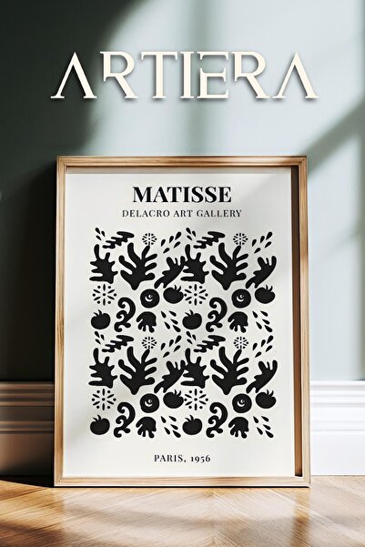 HİGUERA Σειρά Matisse Paper Cuttings Μαύρο αφηρημένο κλαδί και λουλούδια ζωγρ...