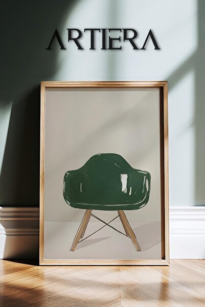 HİGUERA Πράσινη καρέκλα μοντέρνας σχεδίασης Σύγχρονη μινιμαλιστική τέχνη ζωγρ...