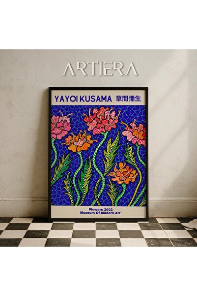 HİGUERA Yayoi Kusama Διάσημος Ζωγράφος Μπλε Χρώμα Μοντέρνα Vintage Ζωγραφική ...