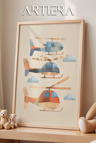 HİGUERA Ελικόπτερα Διακόσμηση αγοριού με θέμα τη Βοημία Ζωγραφική τοίχου με ξ...