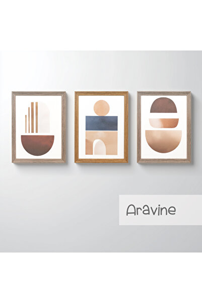 Ahsen resim çerçeve Set de 3 tablouri înrămate - Picturi abstracte pentru dec...