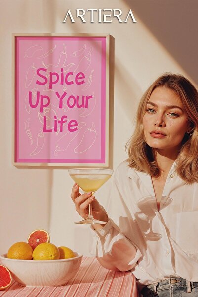 HİGUERA Τυπογραφία Μοντέρνα Μεσογειακή Ιταλική Ζωγραφική Κουζίνας με Ξύλινο Π...