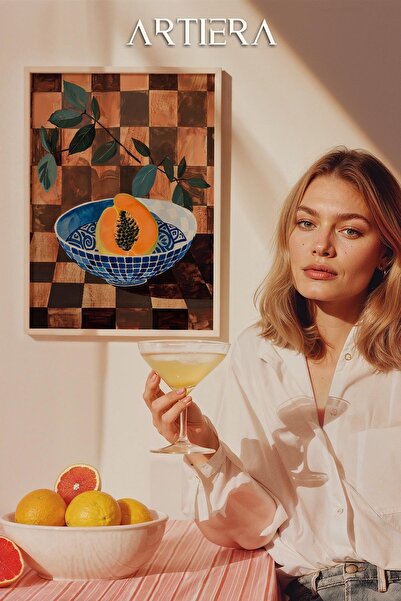 HİGUERA Fruits - Μοντέρνο μεσογειακό ιταλικό στυλ Ξύλινο τραπέζι κουζίνας, Δι...