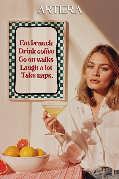 HİGUERA Τυπογραφία Μοντέρνα Μεσογειακή Ιταλική Ζωγραφική Κουζίνας με Ξύλινο Π...