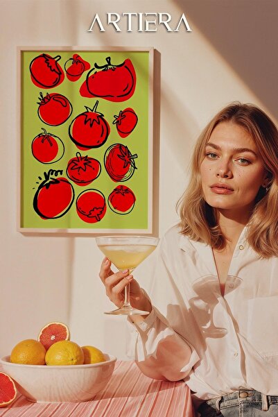 HİGUERA Λαχανικά - Μοντέρνο μεσογειακό ιταλικό στυλ Ξύλινο Πίνακας Κουζίνας, ...