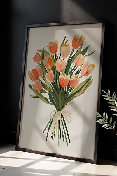 HİGUERA Μπουκέτο τουλίπας σε χρώμα σολομού - Κομψή και ρομαντική επιλογή Ζωγρ...