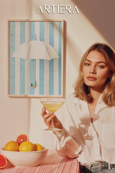 HİGUERA Ομπρέλα - Τραπέζι κουζίνας με ξύλινο πλαίσιο μεσογειακού ιταλικού στυ...