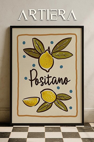 HİGUERA Lemons Μοντέρνο Μεσογειακό Ιταλικό Στιλ Τραπέζι Κουζίνας με Ξύλινο Πλ...