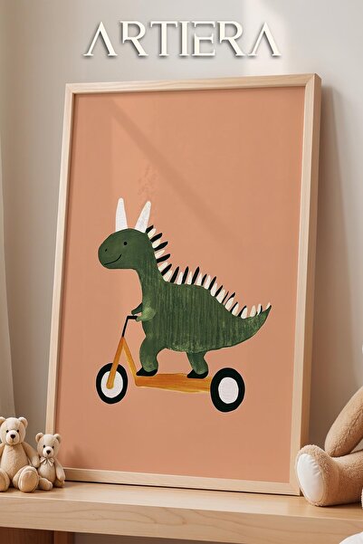 HİGUERA Διακόσμηση παιδικού δωματίου με θέμα το σκούτερ με μπεζ φόντο με ξύλι...