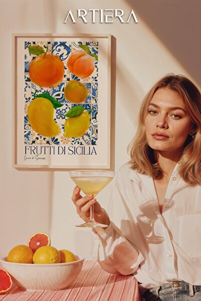 HİGUERA Fruits - Μοντέρνο μεσογειακό ιταλικό στυλ Ξύλινο τραπέζι κουζίνας, Δι...