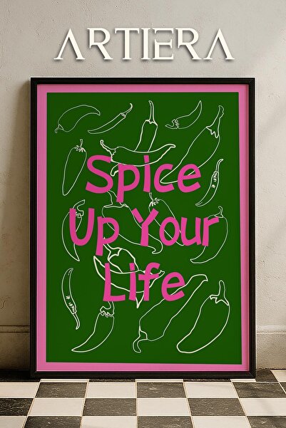 HİGUERA Τυπογραφία Μοντέρνα Μεσογειακή Ιταλική Ζωγραφική Κουζίνας με Ξύλινο Π...