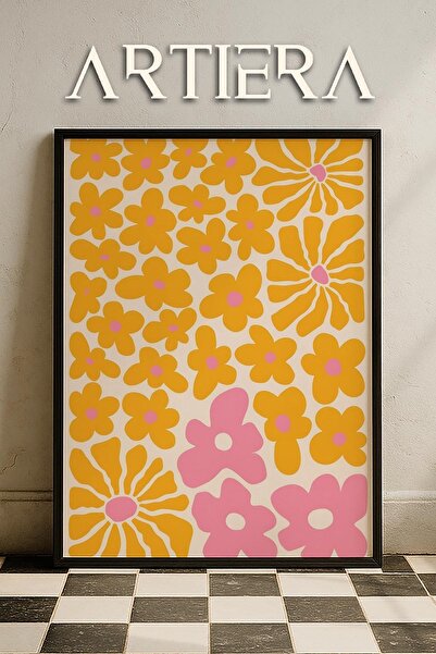 HİGUERA Matisse Paper Cuttings Abstract Series Κίτρινο αφηρημένο σχέδιο λουλο...