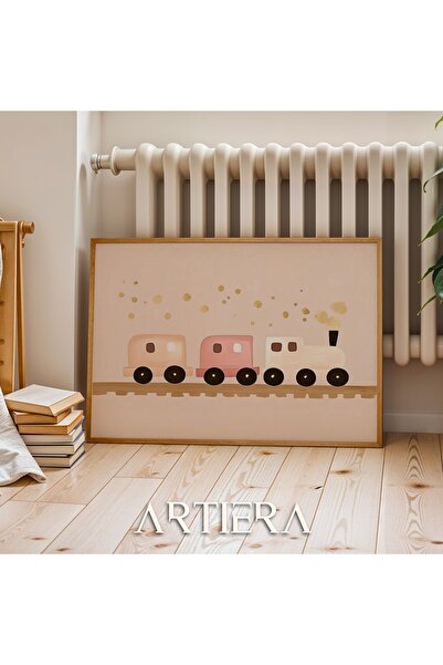 HİGUERA Διακόσμηση παιδικού δωματίου για κορίτσια με θέμα το τρένο σε παστέλ ...