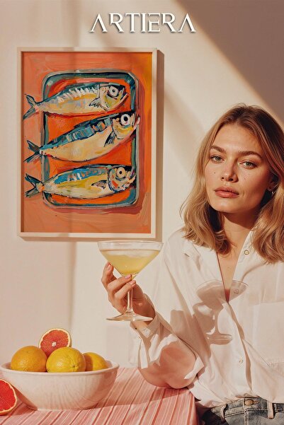 HİGUERA Ψάρια - Μεσογειακό ιταλικό στυλ Ξύλινο Πίνακας Κουζίνας, Διακόσμηση Κ...