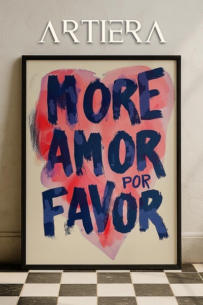 HİGUERA Τυπογραφία Μοντέρνα Μεσογειακή Ιταλική Ζωγραφική Κουζίνας με Ξύλινο Π...