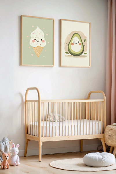 HİGUERA 2 τεμαχίων αβοκάντο και παγωτό - Πίνακας παιδικού δωματίου και βρεφικ...