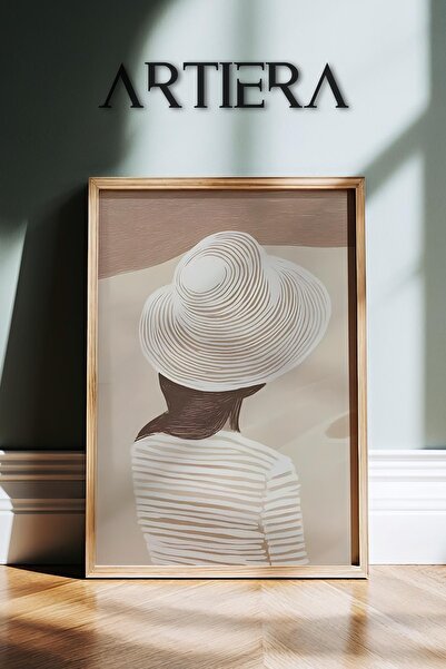 HİGUERA Μινιμαλιστική αφηρημένη γυναίκα με καπέλο Μοντέρνα σύγχρονη μινιμαλισ...