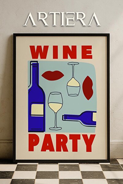 HİGUERA Τυπογραφία Μοντέρνα Μεσογειακή Ιταλική Ζωγραφική Κουζίνας με Ξύλινο Π...