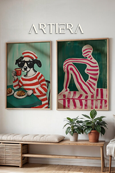 HİGUERA Χαριτωμένη κομψότητα σε σμαραγδένιο πράσινο φόντο Ελαιογραφία Αίσθηση...