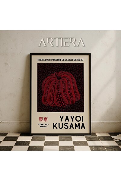 HİGUERA Yayoi Kusama Διάσημος Ζωγράφος Κόκκινο Χρώμα Μοντέρνα Vintage Ιαπωνικ...